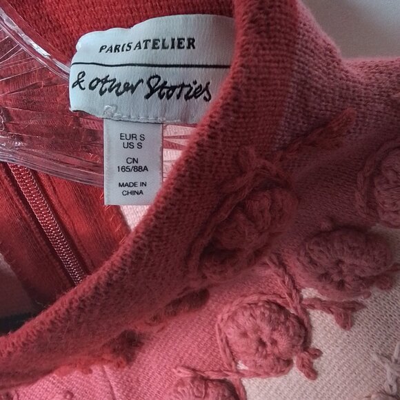 PARIS ATELIER & OTHER STORIES MULTI-COLORED STRIPED MOCK SWEATER SIZE S - Picture 5 of 8